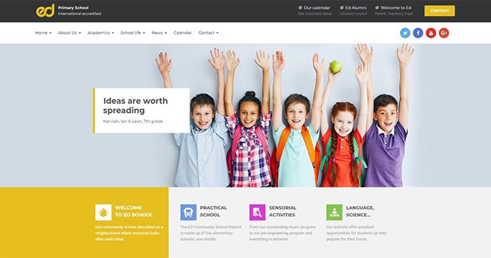 Giới thiệu về thiết kế website trường học