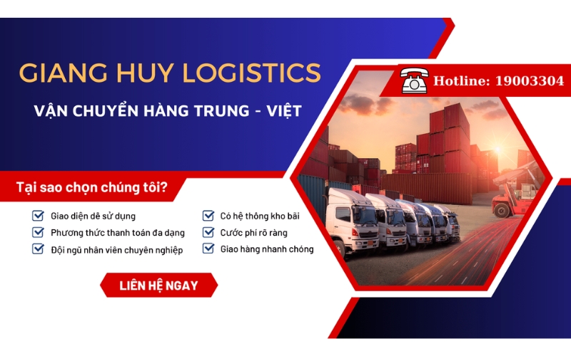 Nhập hàng Trung Quốc hộ tại Giang Huy Logistics